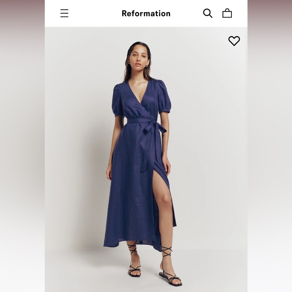Reformation Weiss Linen Dress S New with tags